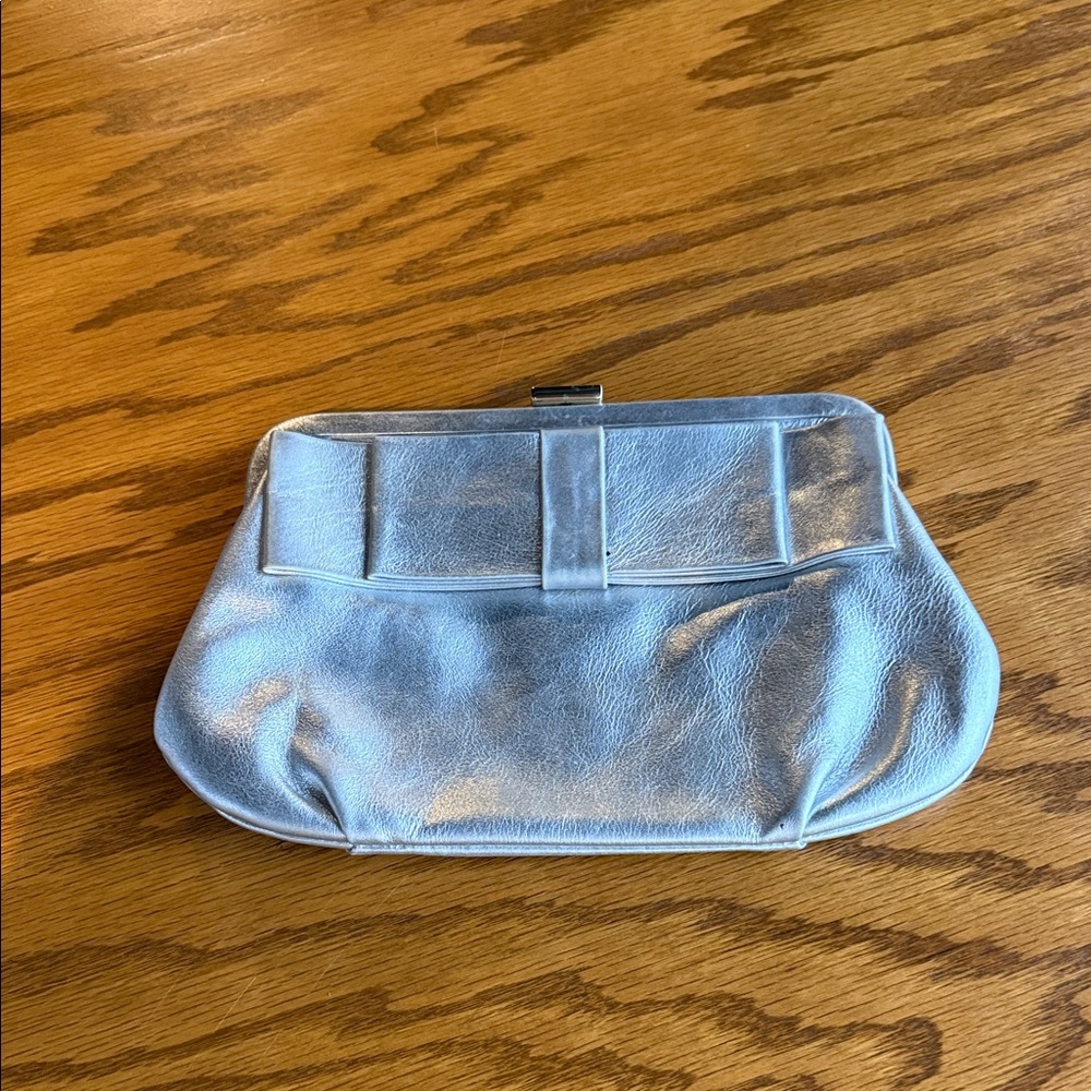 Jcrew Elegant Silver Clutch Bag